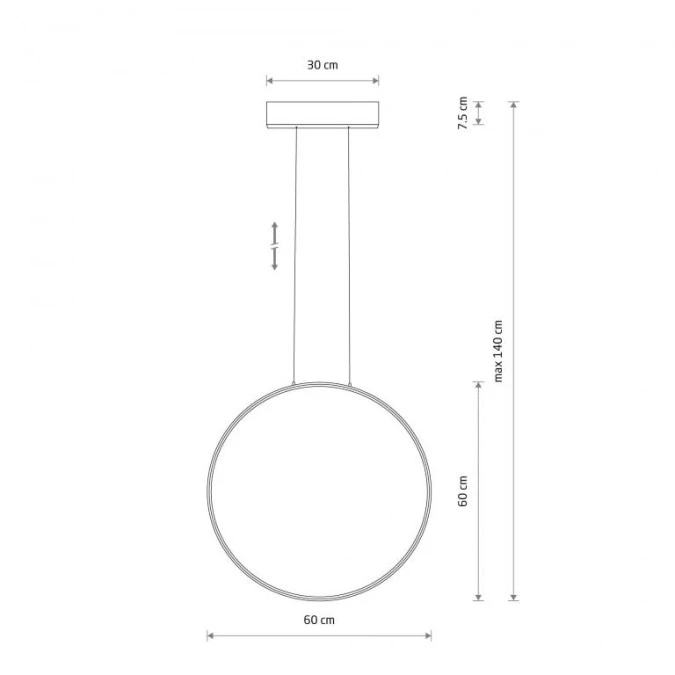 Lampa wisząca CIRCOLO LED M 21W 660lm 3000K Czarny 10811 Nowodvorski Lighting - obrazek 2