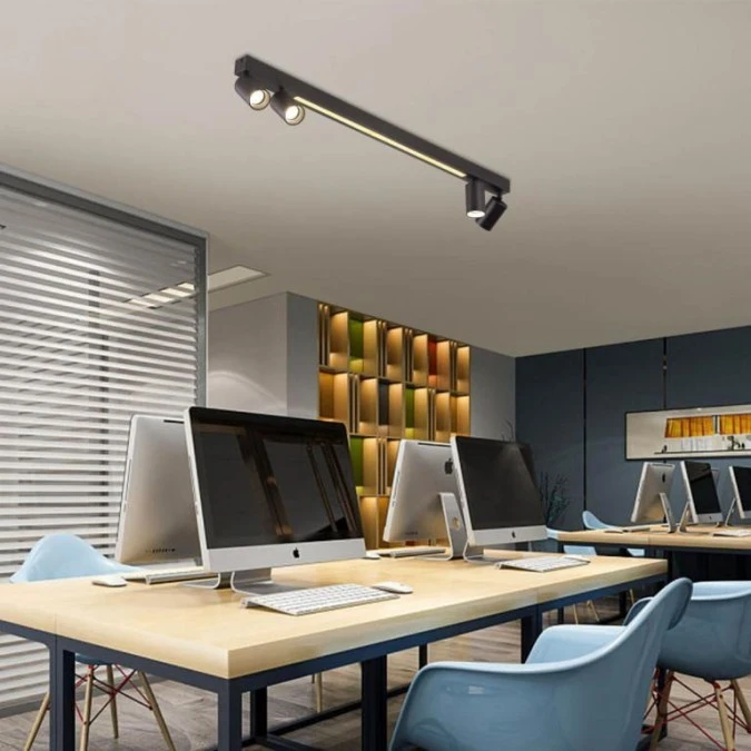 Lampa sufitowa Perugia 4xGU10 + 1xLED czarna LP‑0703/4C BK Light Prestige - obrazek 2