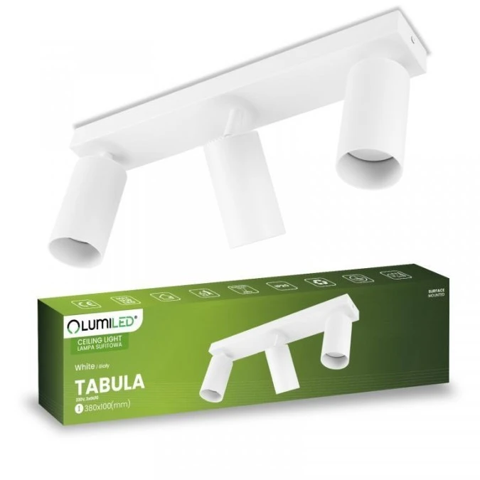 Lampa Sufitowa SPOT TUBA Reflektor Oprawa Halogenowa 3x GU10 TABULA LUMILED - obrazek 2