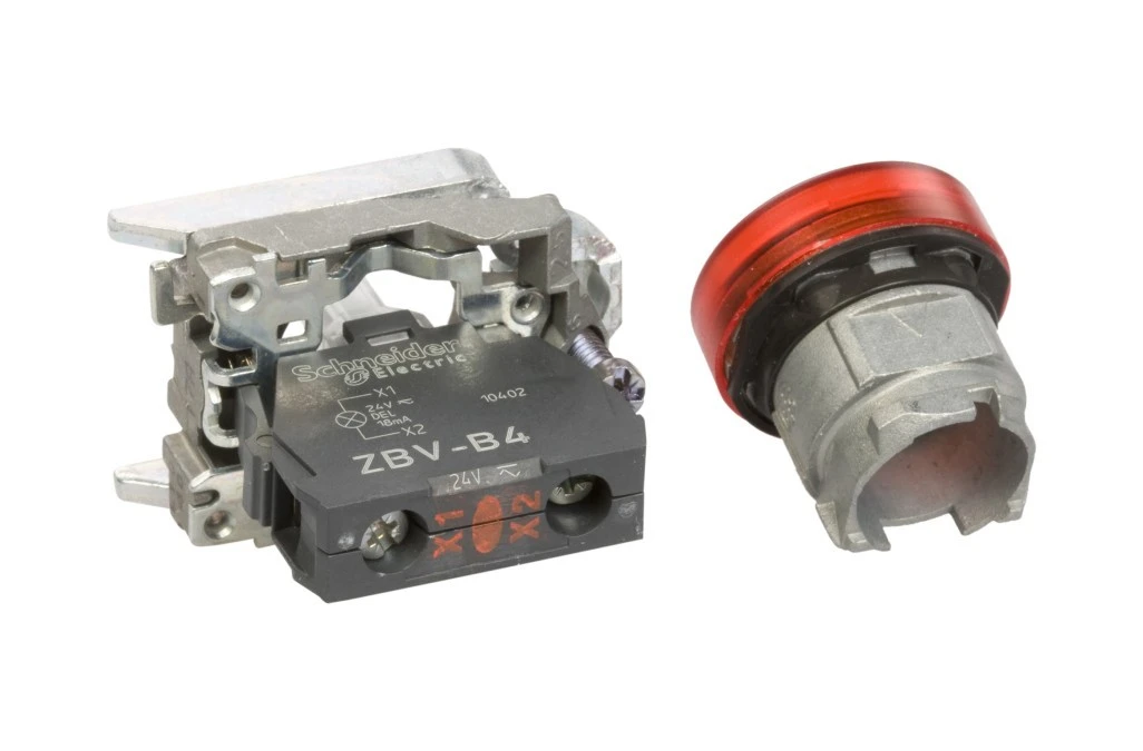 Lampka sygnalizacyjna 22mm czerwona 24V AC/DC LED XB4BVB4 - obrazek 1