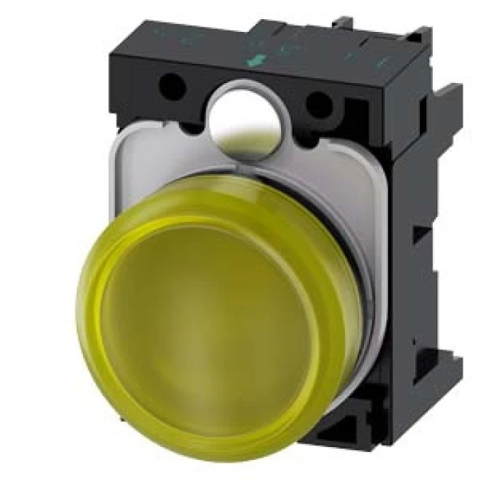 Lampka sygnalizacyjna kompletna 22mm żółta LED 24V AC‑DC tworzywo przył śrubowe SIRIUS ACT 3SU1102‑6AA30‑1AA0 - obrazek 1