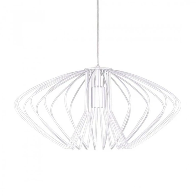 Lampa wisząca dekoracyjna do sypialni biała druciana z serii TIZI K‑3407 BIAŁY Kaja Lighting - obrazek 1