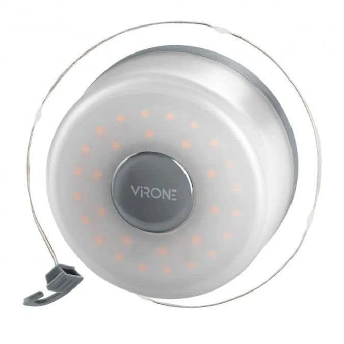 Lampka kempingowa z girlandą, 80/200lm, 2000mAh, 3000K, 8m.LA‑10