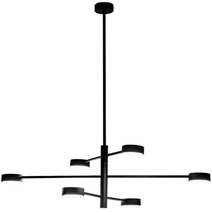 Lampa Sufitowa Wisząca LED LUMILED 6x GX53 Żyrandol Reflektor Czarna OVILO 3 Lata Gwarancji - obrazek 1