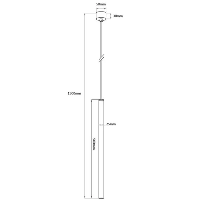 Lampa wisząca czarna LUNGO 1 LP‑894/1P BK Light Prestige - obrazek 2