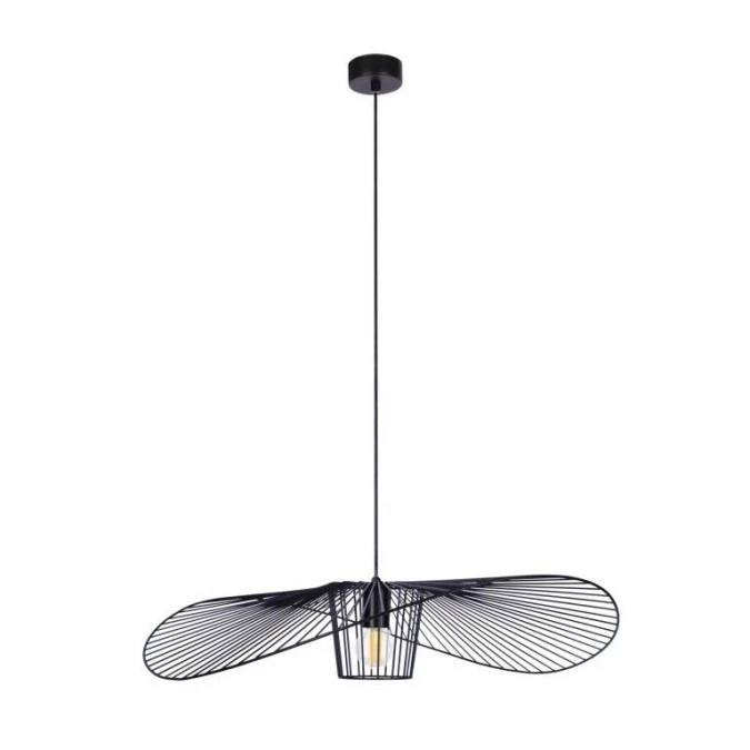Lampa wisząca Kapelusz na E27, druciany efektowny klosz KP‑21 MINI CZARNY Kaja Lighting - obrazek 1