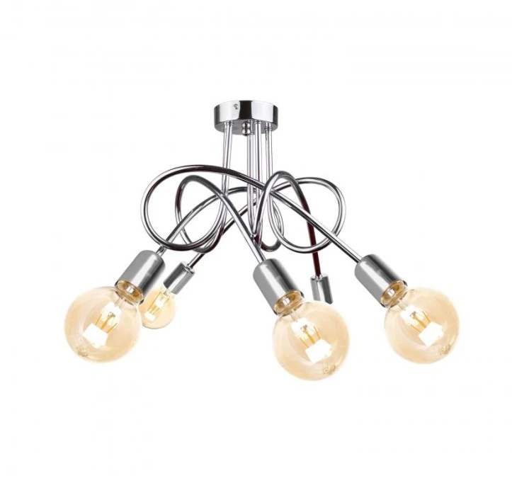 Lampa sufitowa nowoczesna 5xE27 RUMBA SILVER - obrazek 1