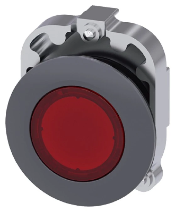 Lampka sygnalizacyjna 30mm czerwona płaska metal IP69k SIRIUS ACT 3SU1061‑0JD20‑0AA0 - obrazek 2