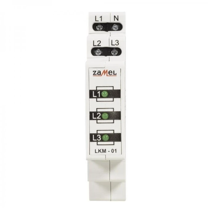 Lampka modułowa 3‑fazowa zielone 230V/400V 3xLED LKM‑01‑20 EXT10000037 - obrazek 3