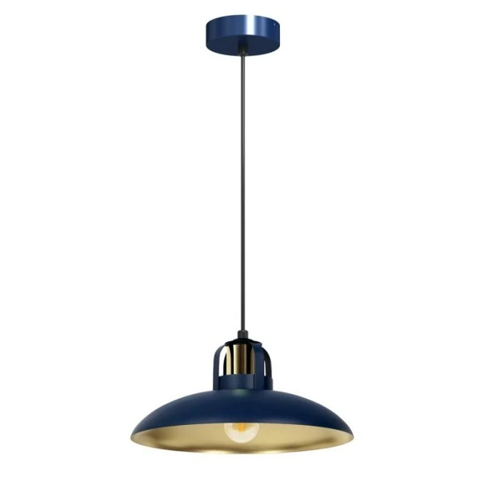 Lampa wisząca FELIX NAVY BLUE/GOLD 1xE27 MLP7714 Milagro - obrazek 1