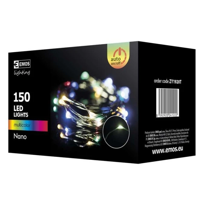 Lampki choinkowe XMAS nano TIMER 3,6W 150LED 15m IP44 multikolor D3AM03 - obrazek 2