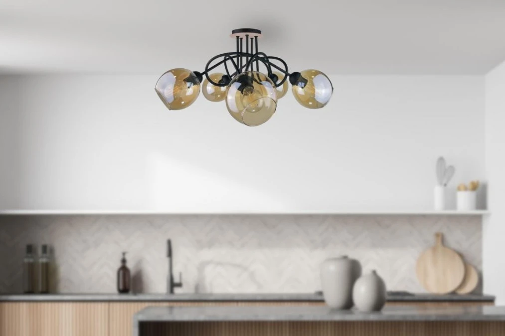 Lampa sufitowa nowoczesna 5xE27 VENUS WOOD - obrazek 2