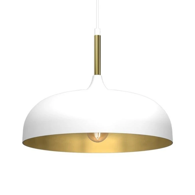 Lampa wisząca LINCOLN WHITE/GOLD 1xE27 35cm MLP8031 Milagro - obrazek 2