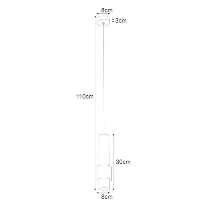 Lampa wisząca tuba ze złotym zdobieniem czarna z serii PERN K‑4716 Kaja Lighting - obrazek 3