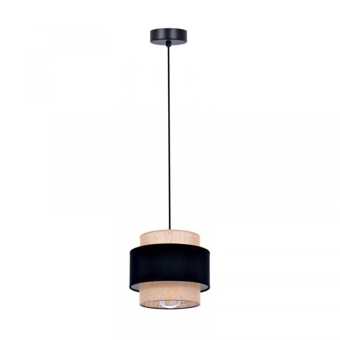 Lampa wisząca GATO na E27, czarno beżowy abażur K‑5230 Kaja Lighting - obrazek 1