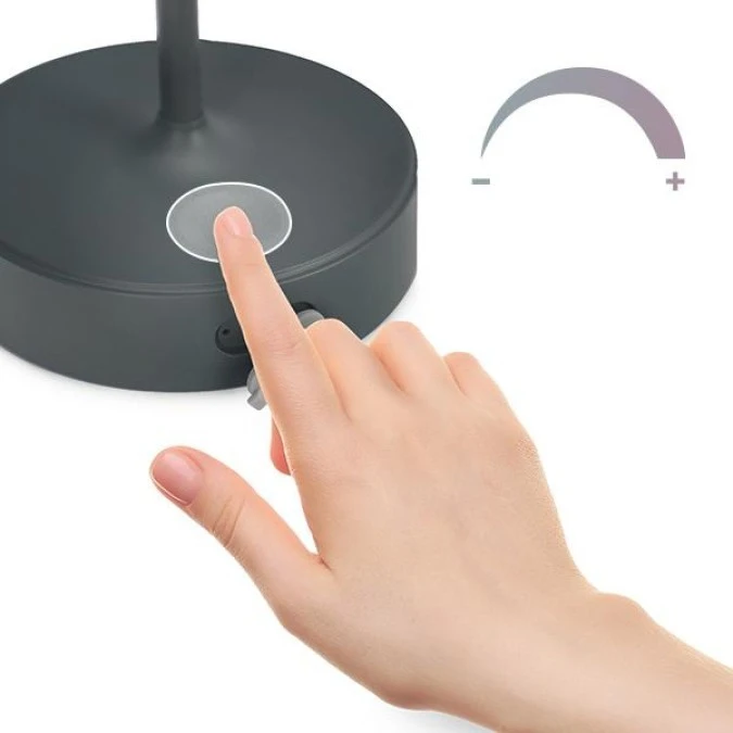 Lampka stołowa NELI 2,7W LED szara, z akumulatorem 2200mAh, IP54, CCT, 200lm, 33cm, EDO777719 EDO Solutions - obrazek 3