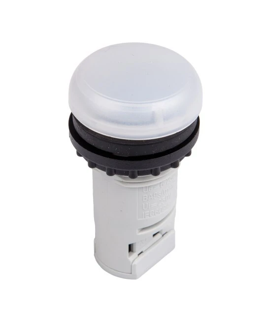Lampka sygnalizacyjna 22mm biała do żarówek z trzonkiem BA M22‑LC‑W 216907 - obrazek 1
