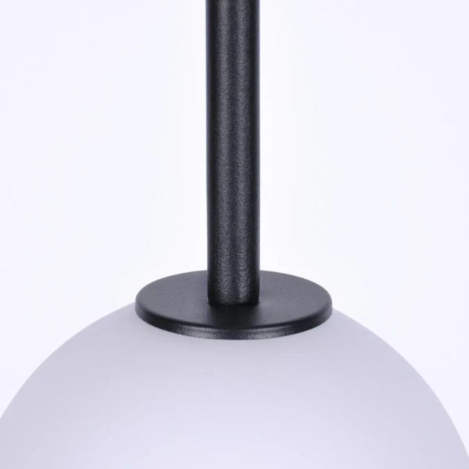 Lampa wisząca z dużym białym kloszem czarna z serii FARO K‑4885 Kaja Lighting - obrazek 3