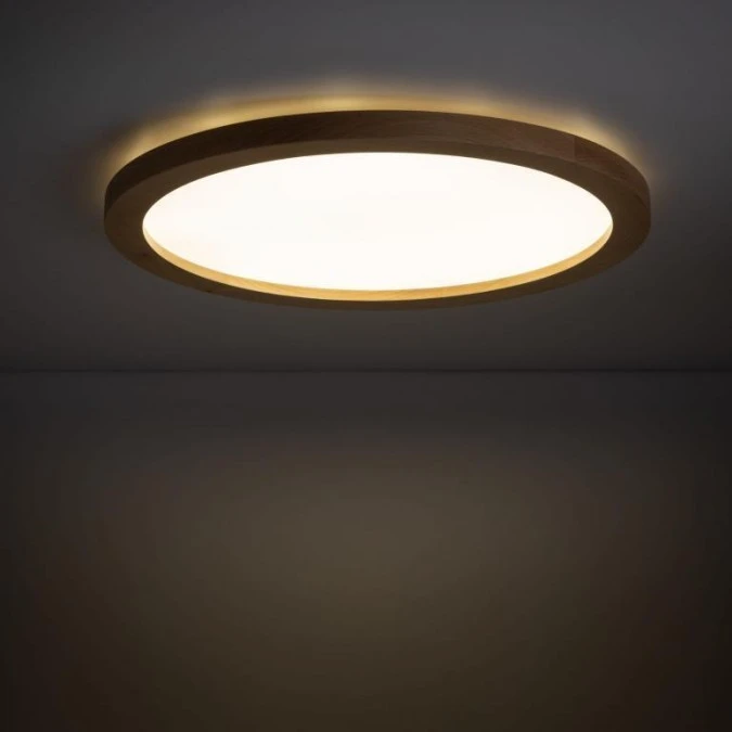 Lampa sufitowa okrągła z drewnianą obwódką zmienna barwa średnica 40cm AQUA WOOD BUK 400 36W LED 18011 TK Lighting - obrazek 3