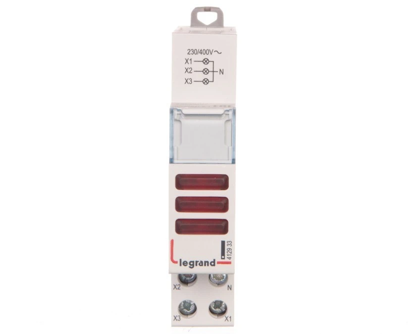 Lampka modułowa 3‑fazowa czerwona LED 230/400V L434 412933 - obrazek 2