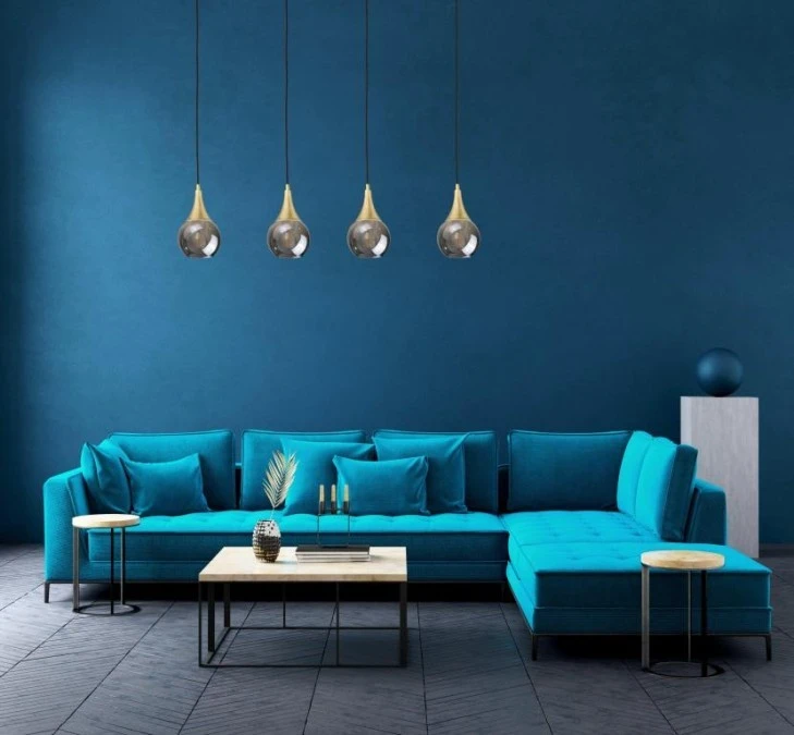 Lampa wisząca nowoczesna 4xE27 LACRIMA SMOKY/GOLD - obrazek 2