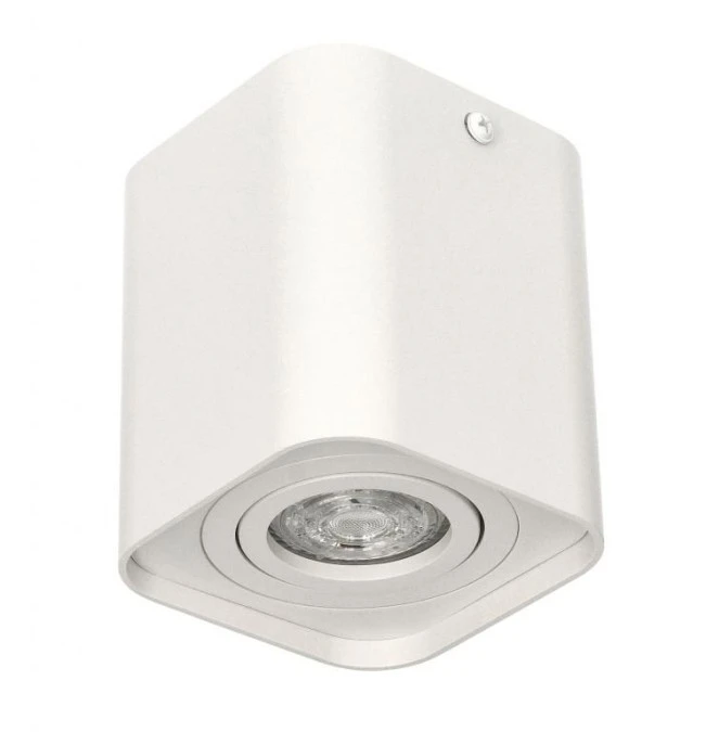 Lampa sufitowa HARYS K natynkowa oprawa punktowa nowoczesna TUBA kwadratowa GU10 biała MK MEGAKABEL - obrazek 3