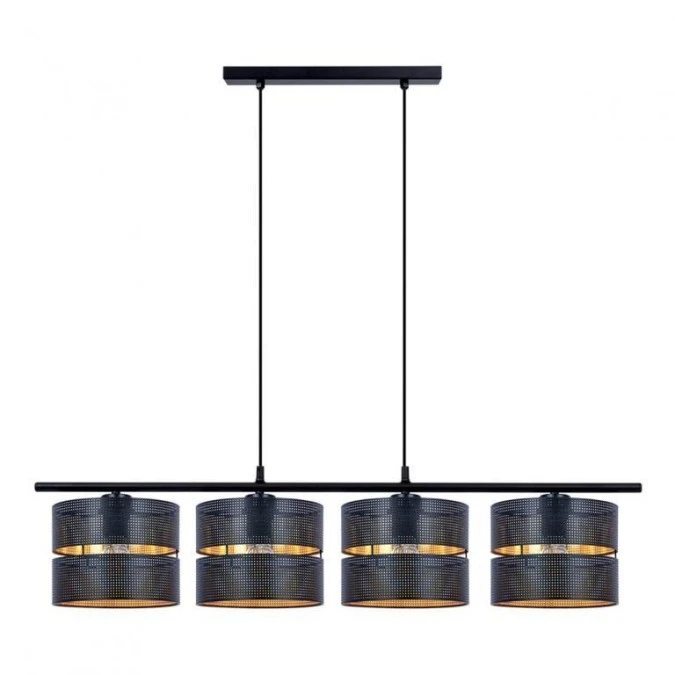 Lampa wisząca czarna ZIMBO, listwa sufitowa, cztery abażury K‑5223 Kaja Lighting - obrazek 1