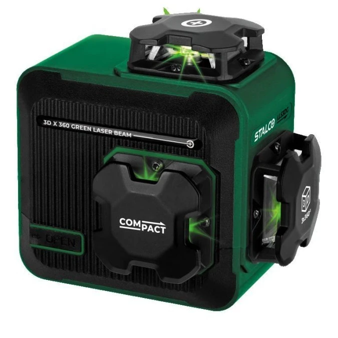 Laser krzyżowy 3D LLS3DG zielony STALCO S058597004