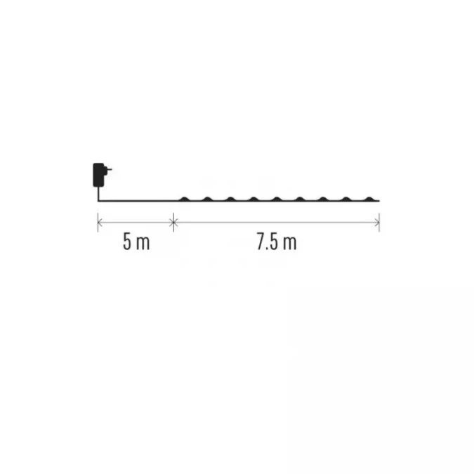 Lampki choinkowe XMAS nano TIMER 2,4W 75LED 7,5m IP44 zimny biały D3AC04 - obrazek 3