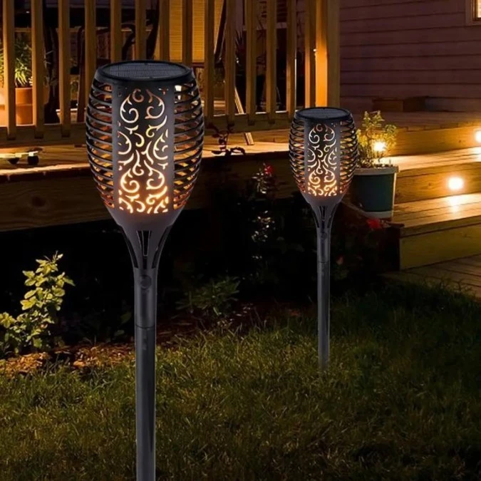 Lampa Solarna Ogrodowa LED IGNIS Wbijana Pochodnia Efekt Płomienia LUMILED - obrazek 1