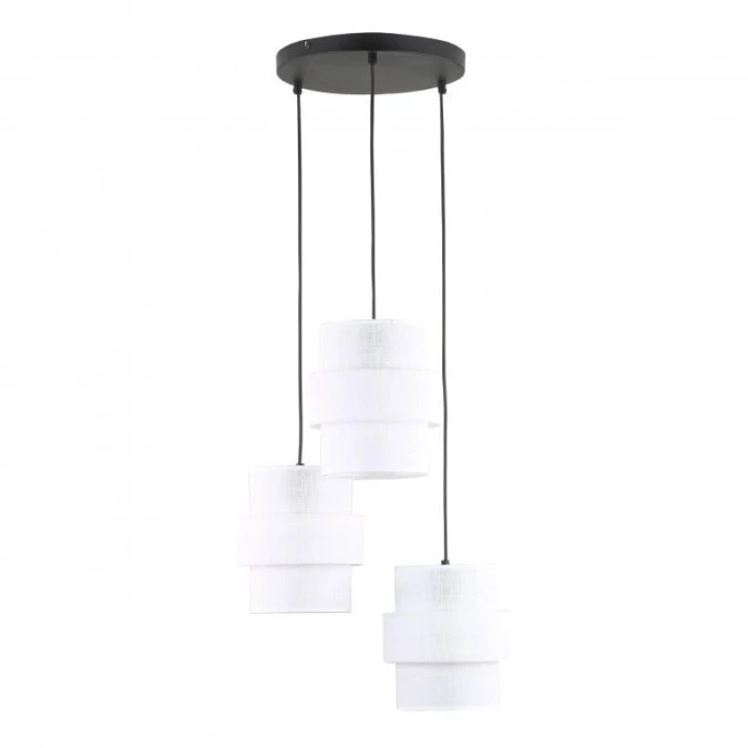 Lampa wisząca na okrągłej rozecie z białymi kloszami CALISTO WHITE na E27 6018 TK Lighting - obrazek 1