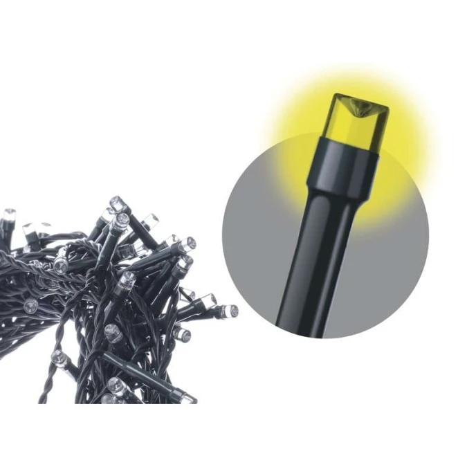 Lampki choinkowe Classic 100 LED 5m ciepła biel, zielony przewód, IP20 - obrazek 1