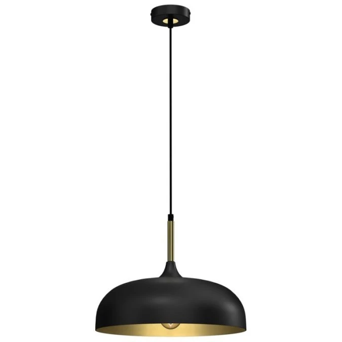 Lampa wisząca LINCOLN BLACK/GOLD 1xE27 35cm MLP8030 Milagro - obrazek 1
