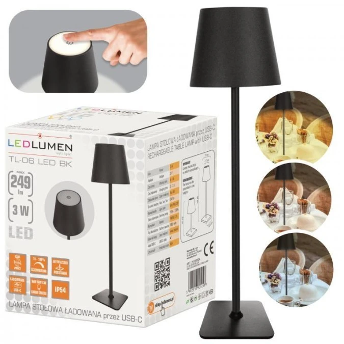 Lampka stołowa TL‑06 LED 3W BLACK - obrazek 2
