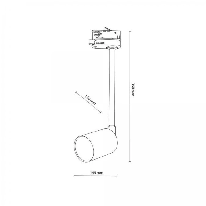 Lampa reflektor na szynę TRACER 3 obwodowy Biały 4930 TK Lighting - obrazek 2