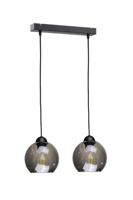 Lampa wisząca nowoczesna 2xE27 YUNO BLACK - obrazek 1