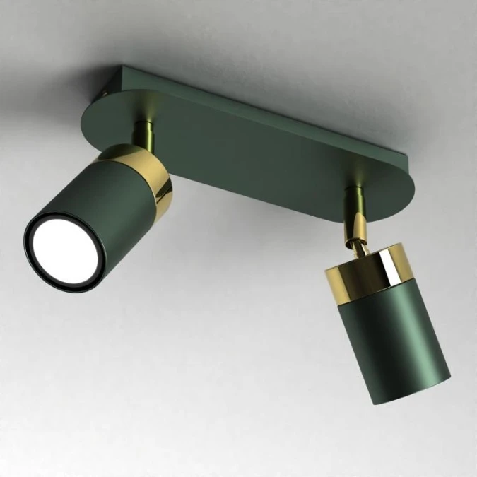 Lampa sufitowa JOKER GREEN/GOLD 2xGU10 MLP7718 Milagro - obrazek 2