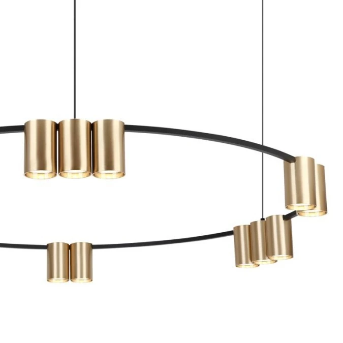 Lampa wisząca (koło) GENESIS BLACK GOLD 15xGU10 ML0378 Milagro - obrazek 2