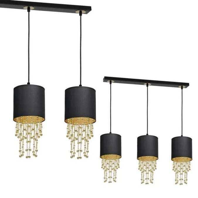 Lampa wisząca ALMERIA BLACK/GOLD 3xE27 MLP64400 Milagro - obrazek 1