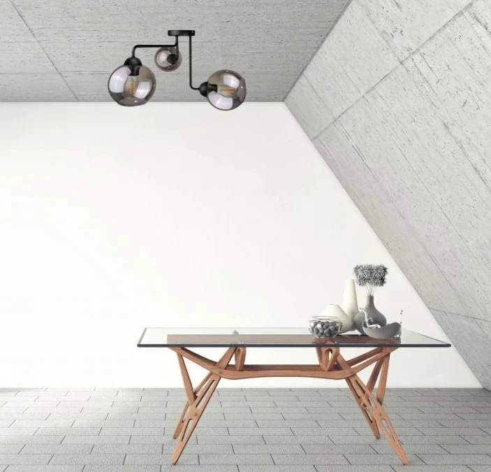 Lampa sufitowa nowoczesna 3xE27 COSMO BLACK - obrazek 2
