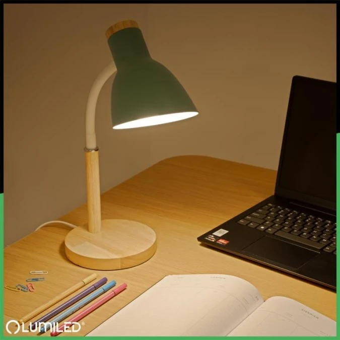Lampka biurkowa dekoracyjna E27 NIKO Zielona Lumiled - obrazek 1