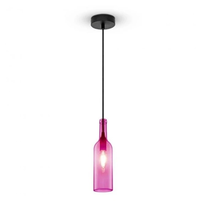 Lampa Wisząca VT‑7558 E14 Max. 60W Butelka Różowa 3774 - obrazek 3