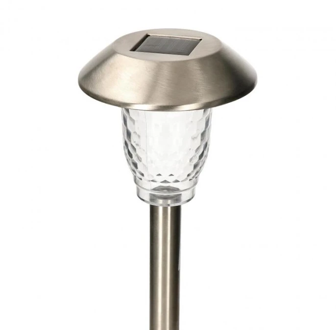 Lampa solarna ogrodowa CRYSTALS wbijana LED srebrna oświetelnie ścieżki CPD‑002 MK MEGAKABEL - obrazek 3