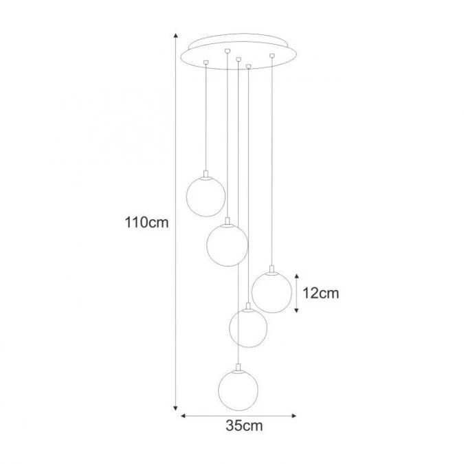 Lampa wisząca K‑5551 z serii ASPEN Kaja Lighting - obrazek 3
