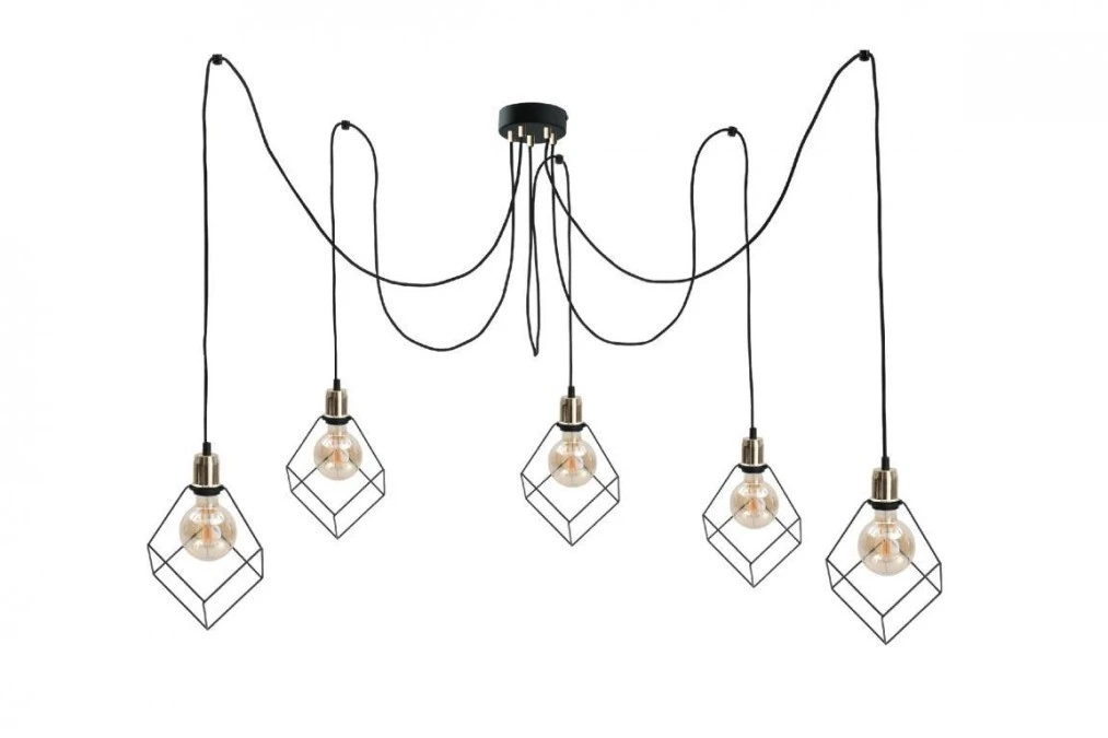 Lampa wisząca 5xE27 RUBEN GOLD - obrazek 1