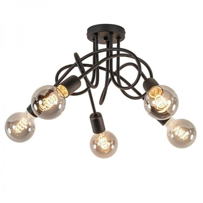 Lampa sufitowa nowoczesna 5xE27 RUMBA BLACK - obrazek 1