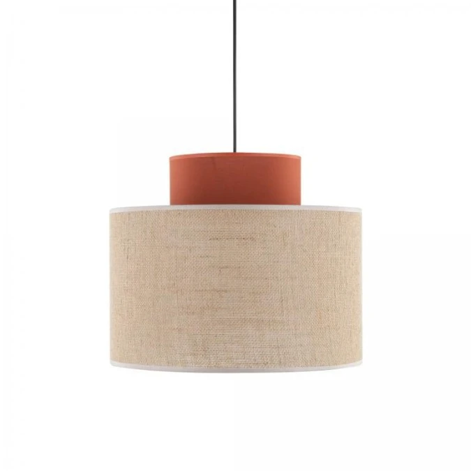 Lampa wisząca z dwukolorowym abażurem DUO JUTA BROWN 1xE27 3139 TK Lighting - obrazek 2