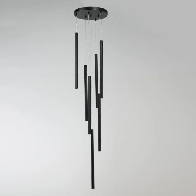 Lampa wisząca czarna LUNGO 7 LP‑894/7P BK Light Prestige - obrazek 2