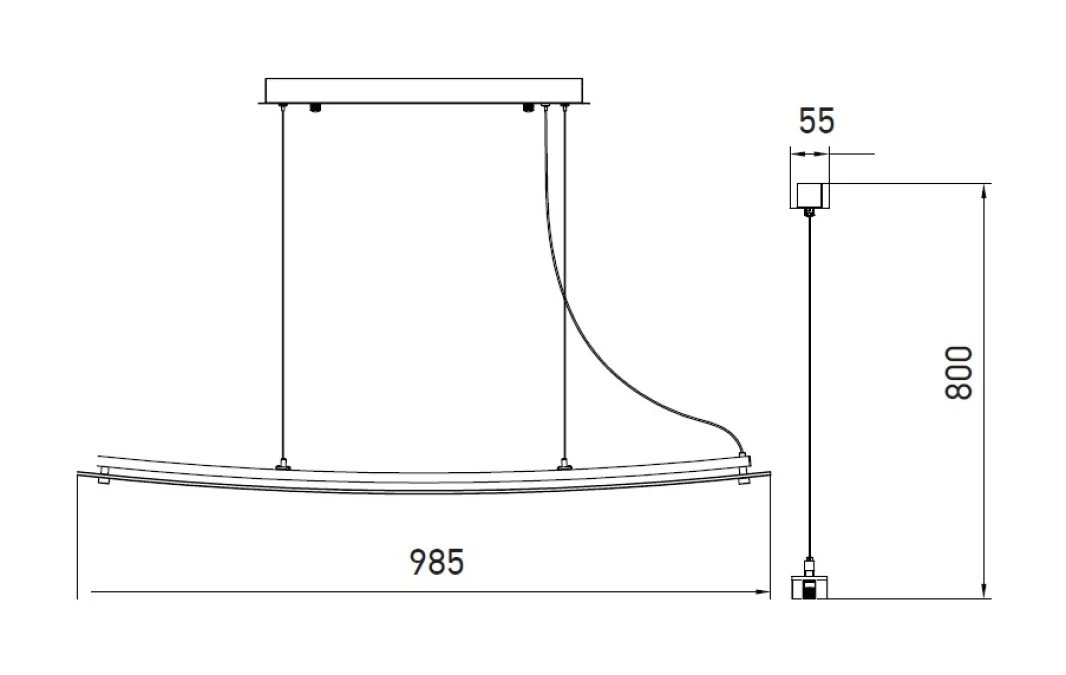 Lampa Wisząca VT‑7020 18W 4000K DESIGNER BEND 3898 - obrazek 2
