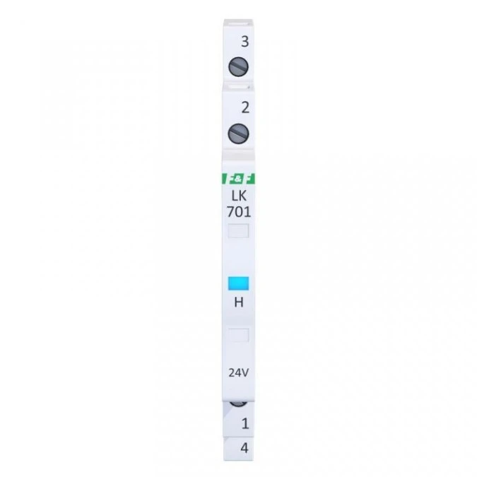 Lampka modułowa 1‑fazowa niebieska 12‑48V AC/ 12‑60V DC 1/2 modułu LK‑701B‑24 - obrazek 1